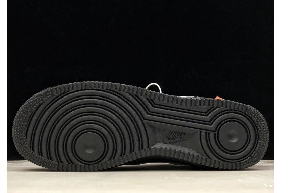 White AO4606-001 Low NikeAir Force O-W 1 Black 0114